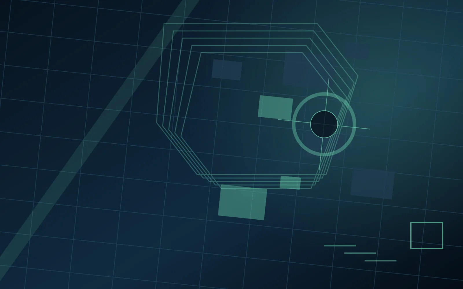 Original abstract street-grid artwork for multiplayer objective tips